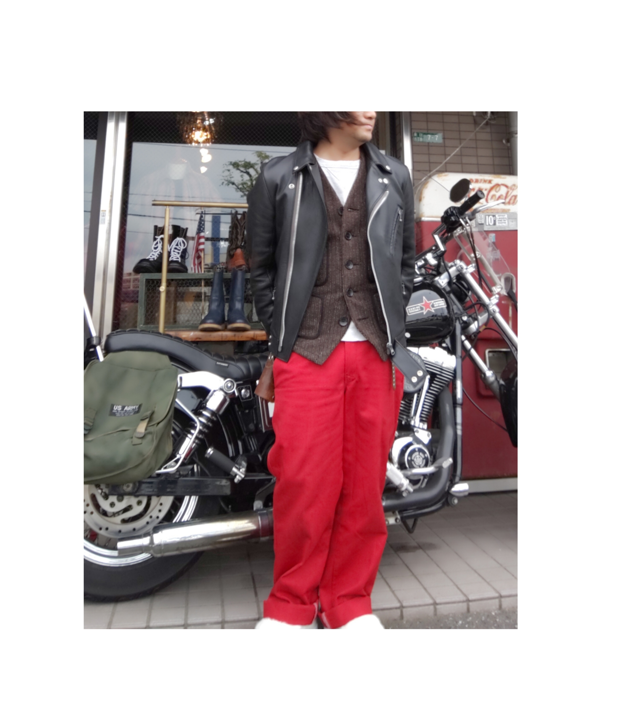 ADDICT CLOTHES JAPAN 革ジャン ライダースジャケット – クロス